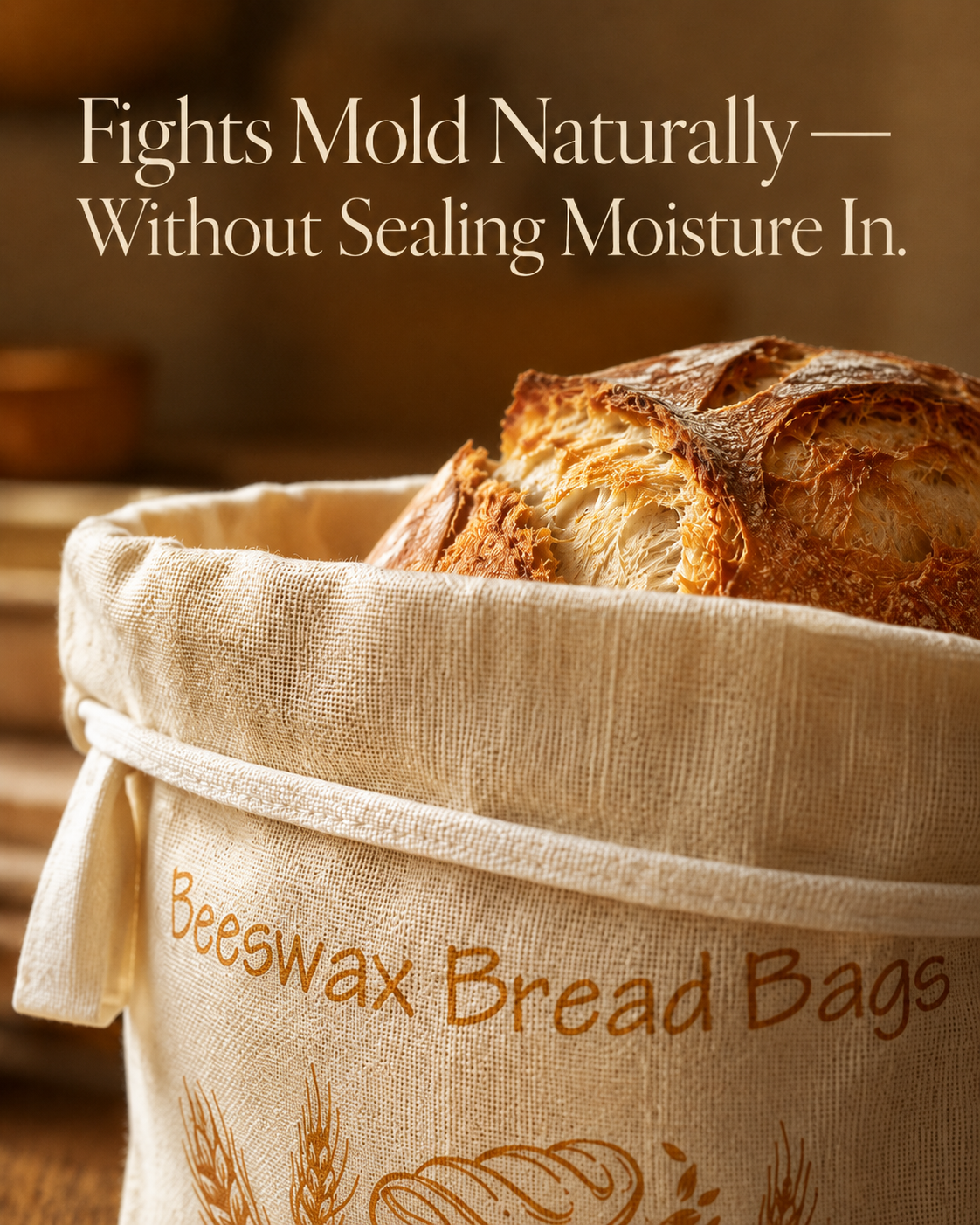 The Crust Keeper - 100% Natural Beeswax Bread Bag