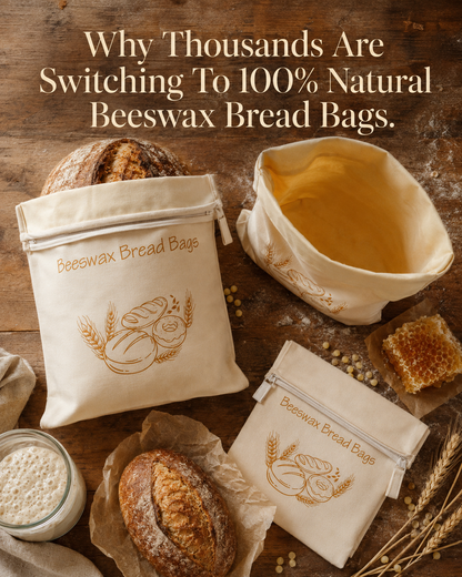 The Crust Keeper - 100% Natural Beeswax Bread Bag